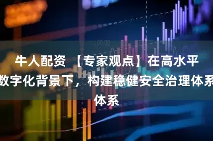 牛人配资 【专家观点】在高水平数字化背景下，构建稳健安全治理体系