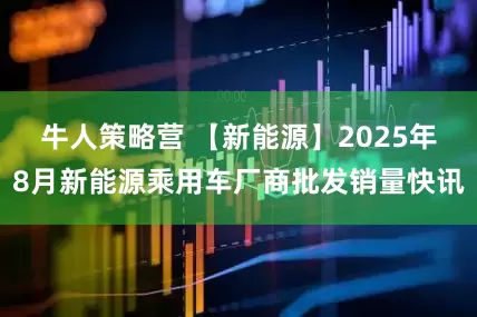 牛人策略营 【新能源】2025年8月新能源乘用车厂商批发销量快讯